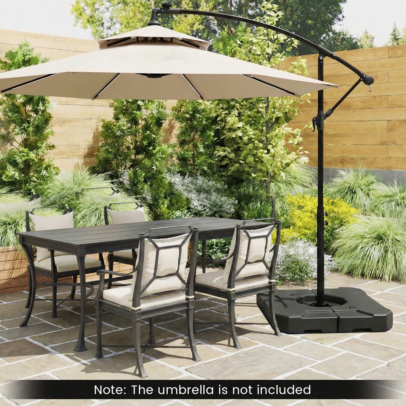 274 LBS Cantilever Patio Umbrella Base with Handles DirectDeals