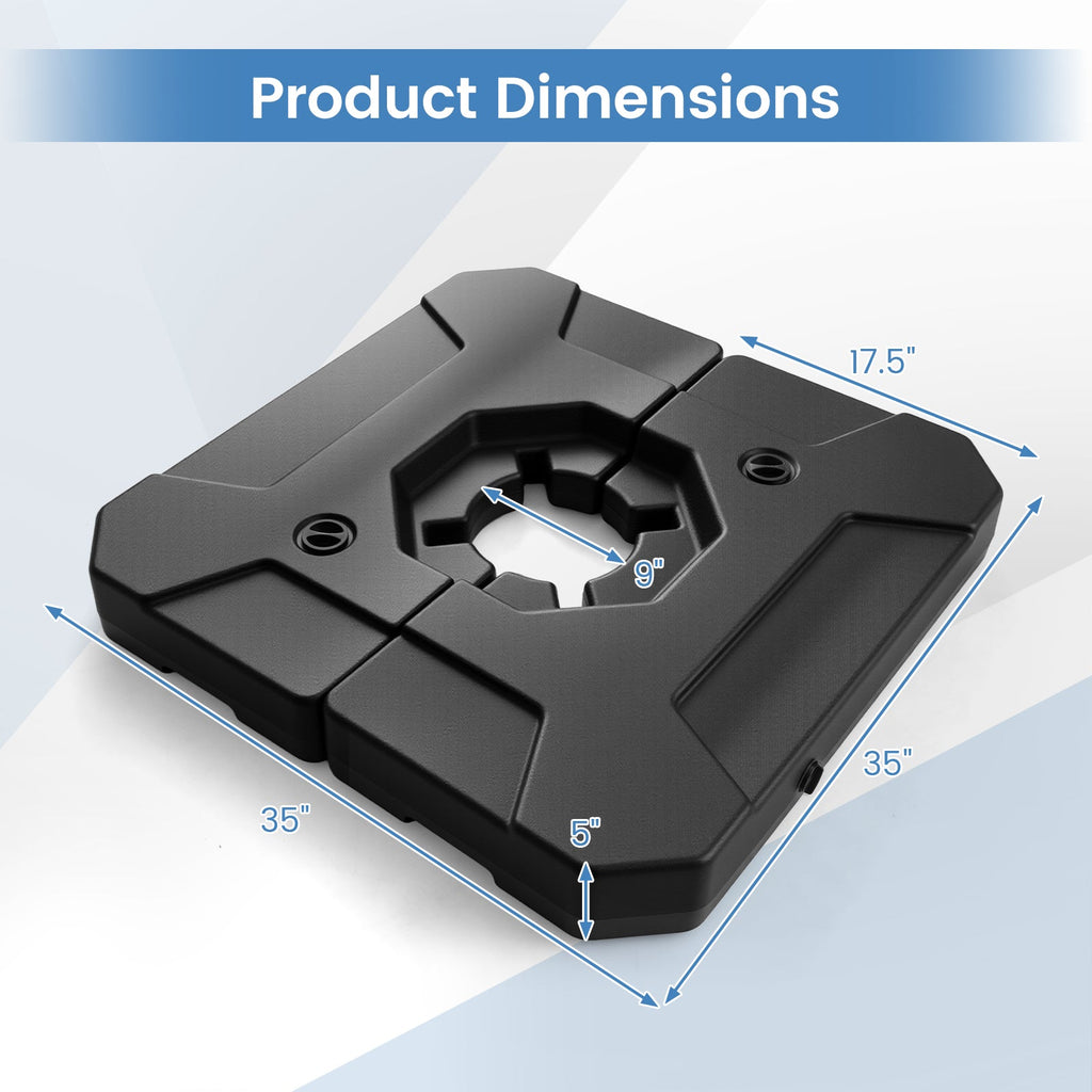 274 LBS Cantilever Patio Umbrella Base with Handles DirectDeals