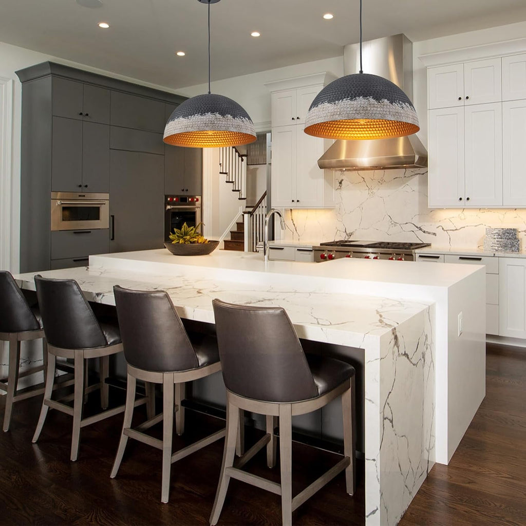 Hammered Dome Pendant Light Farmhouse Decor