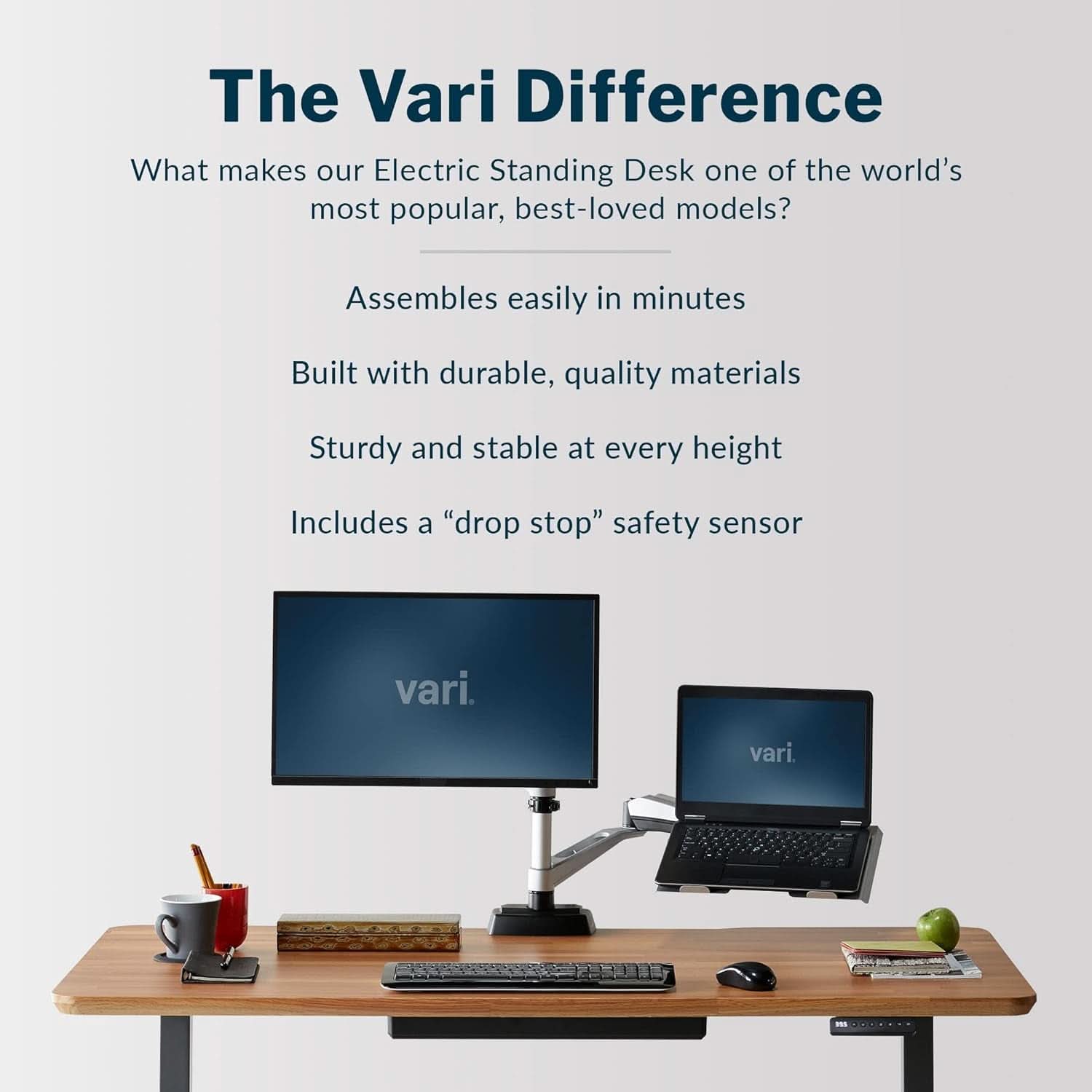 Electric Standing Desk 60 Inch With Butcher Block Top ShipItFurniture