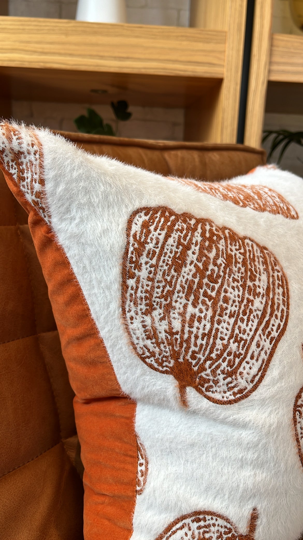 White Pumpkin Pillow Cover Busa Designs