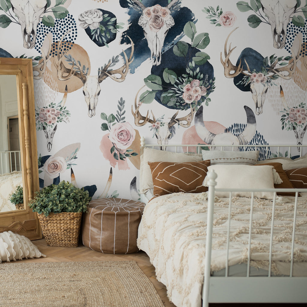 Lawless Rose Wallpaper - 10 FT H X 15.8 FT W LUXE WALL BLUSH