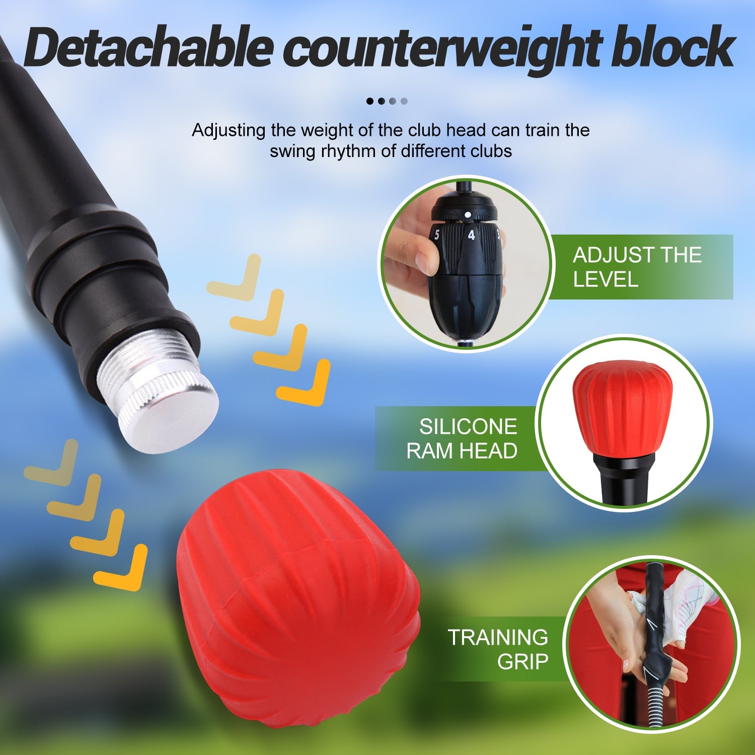Golf Swing Trainer (Adjustable) Yunic Golf