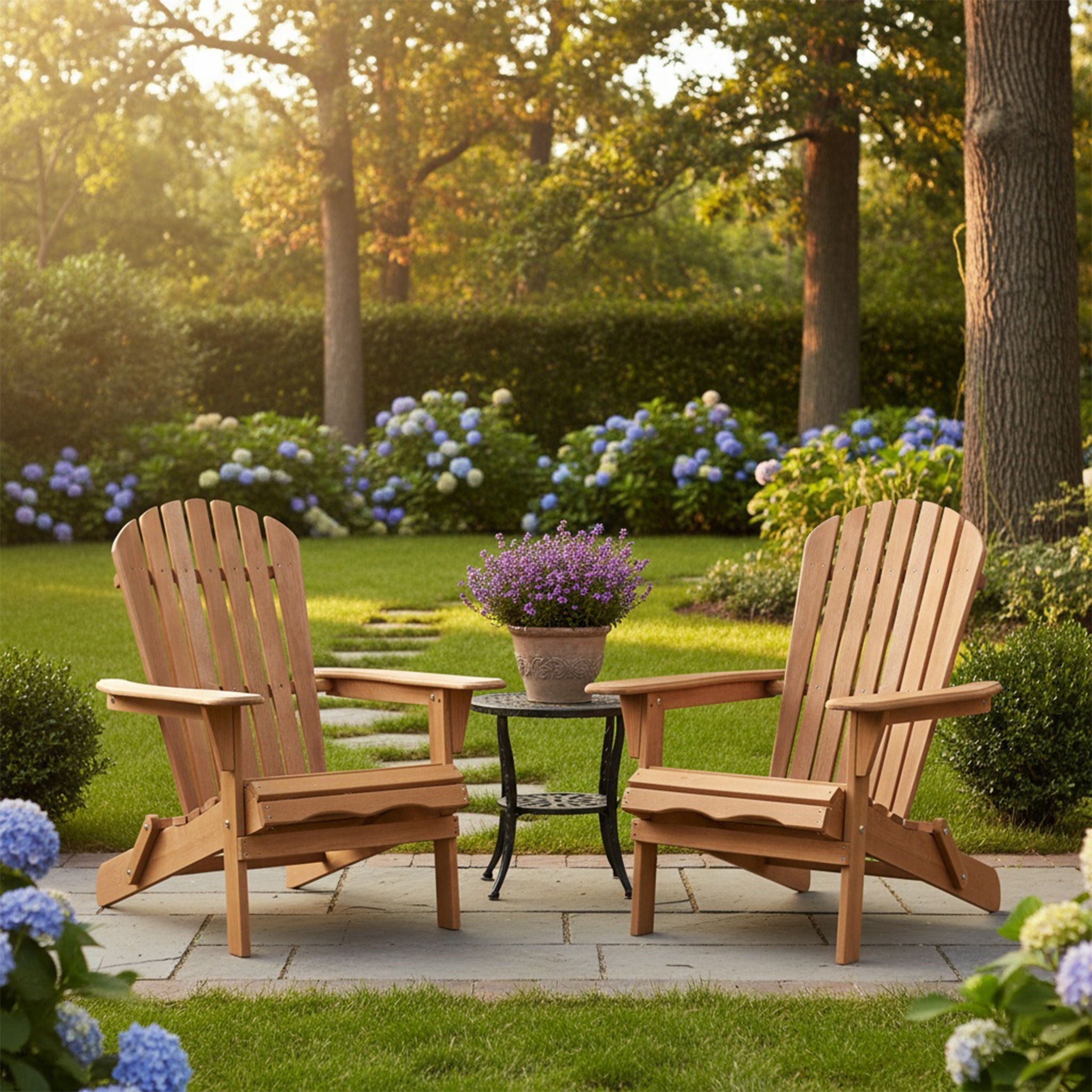 Oversize Outdoor Folding Adirondack Chair, Patio Chair For Garden Unique Piece Furniture