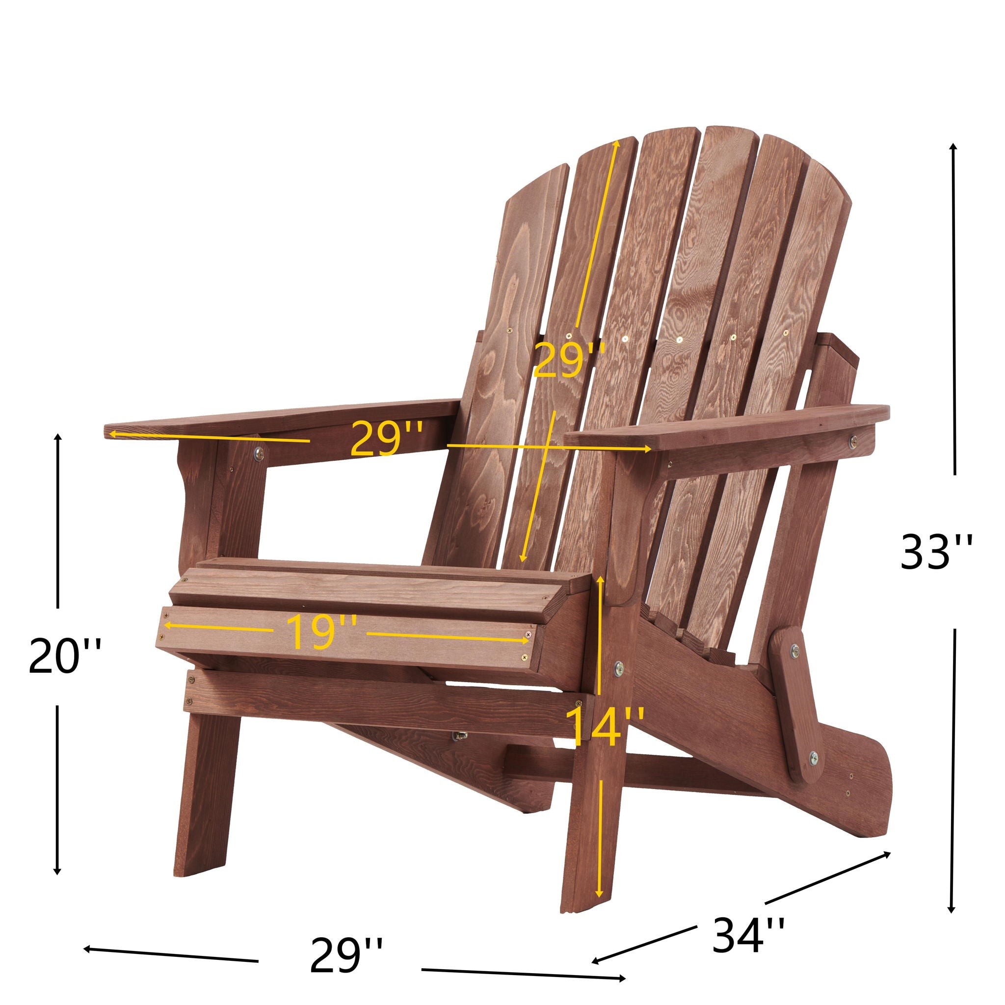 Oversize Outdoor Folding Adirondack Chair, Patio Chair For Garden Unique Piece Furniture