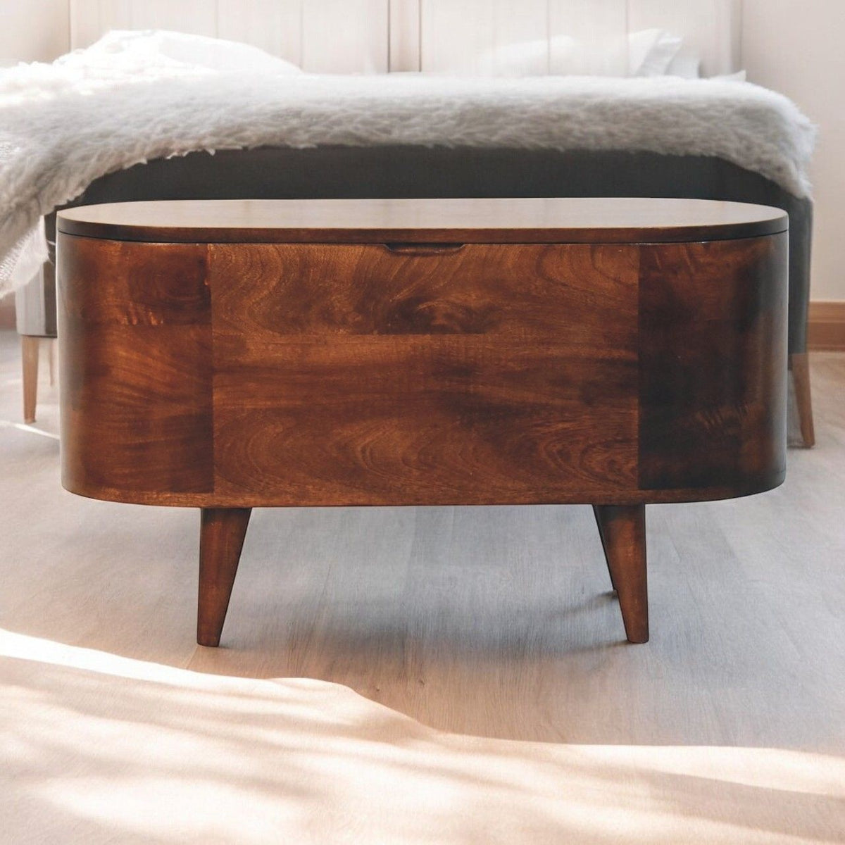 Rounded Lid Up Blanket Box Unique Piece Furniture