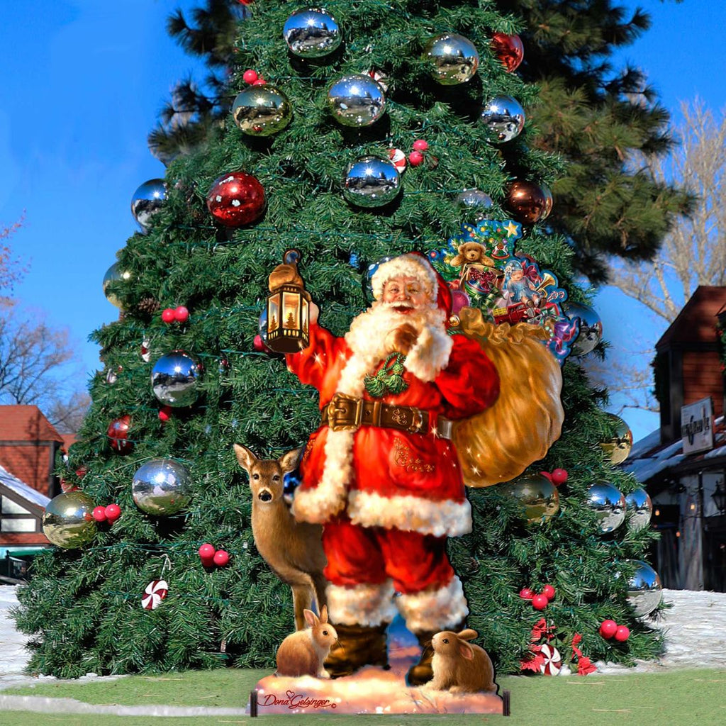 Woodland Santa Christmas Outdoor Decor by D. Gelsinger - Christmas Santa Snowman Decor - 8461028F-1105 G.DeBrekht