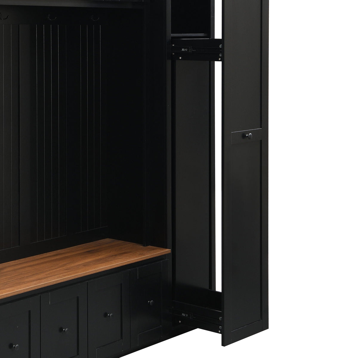 Entryway Hall Tree With Storage Bench, Coat Rack Shoe Bench With Cabinets Unique Piece Furniture
