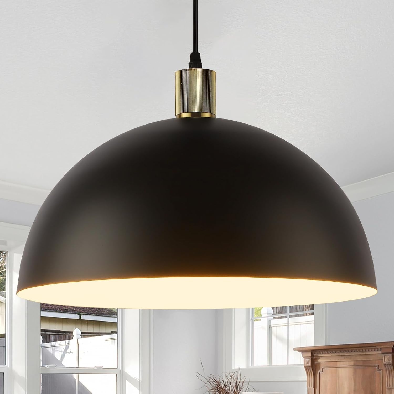 Dome Metal Pendant Light Farmhouse Decor