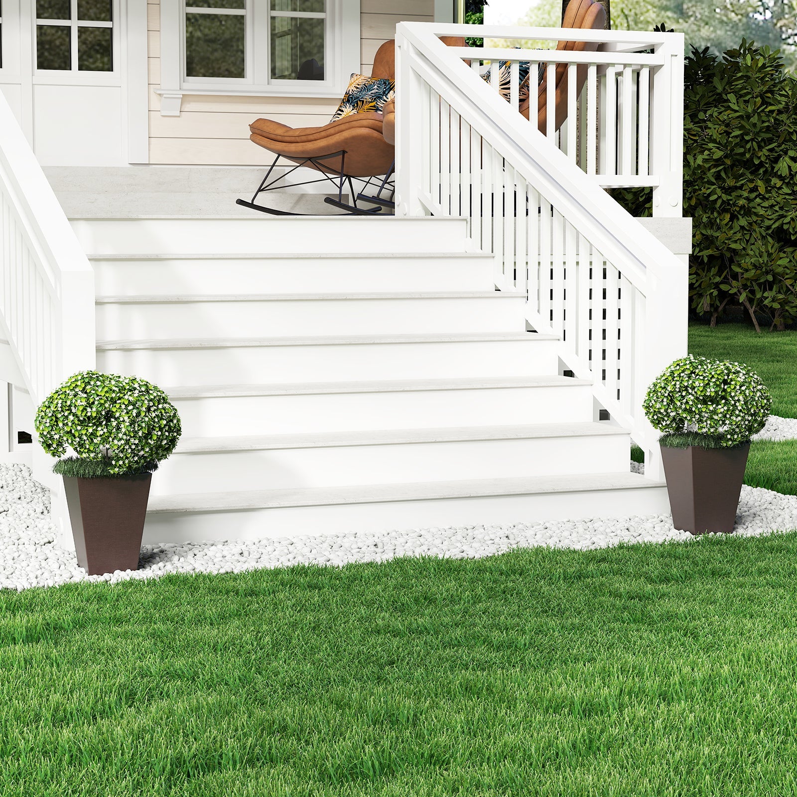 Set of 2 Square Taper Planter with Removable Inner Bucket and Optional Drainage Hole DirectDeals