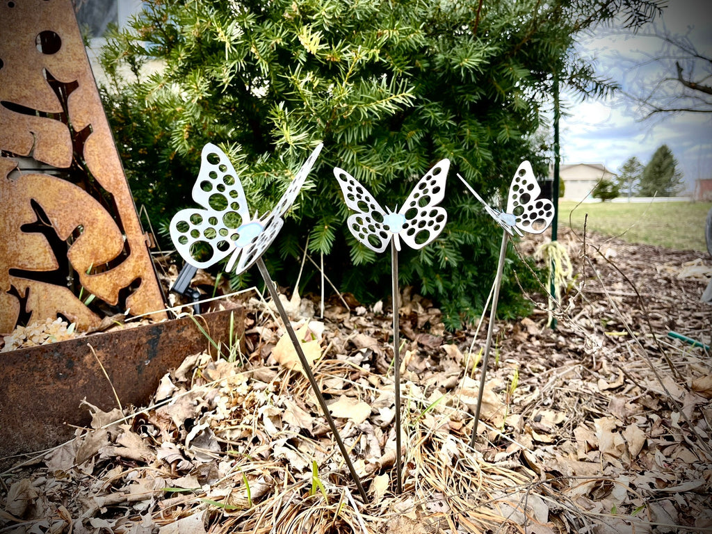 3-Pack Metal Butterfly Garden Stakes Northern Forge, LLC