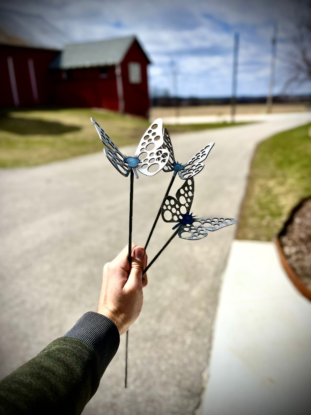 3-Pack Metal Butterfly Garden Stakes Northern Forge, LLC