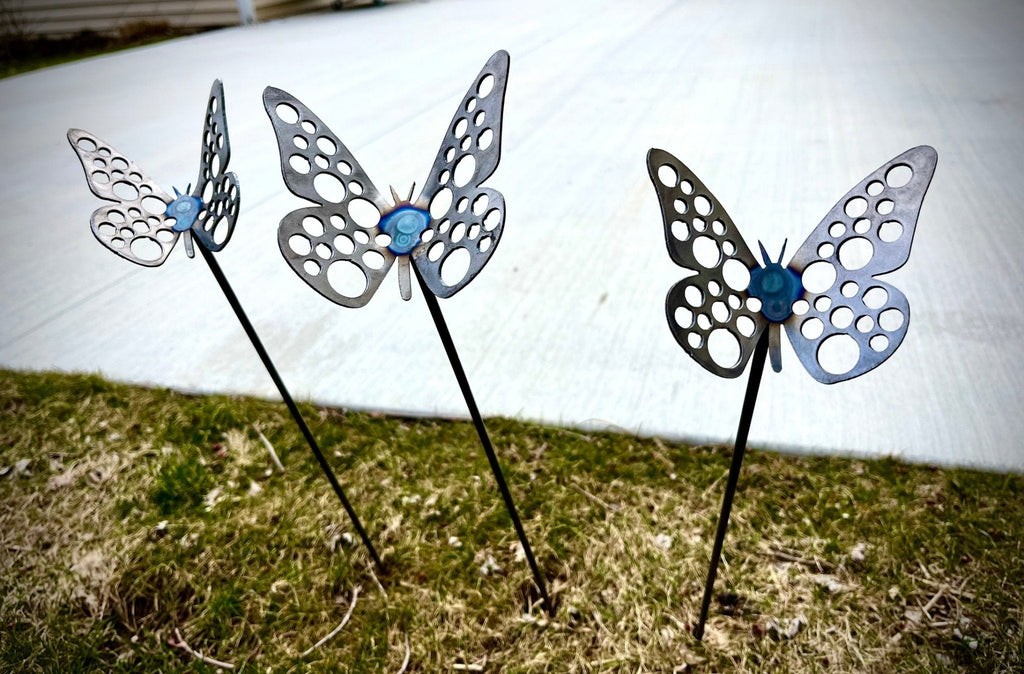 3-Pack Metal Butterfly Garden Stakes Northern Forge, LLC