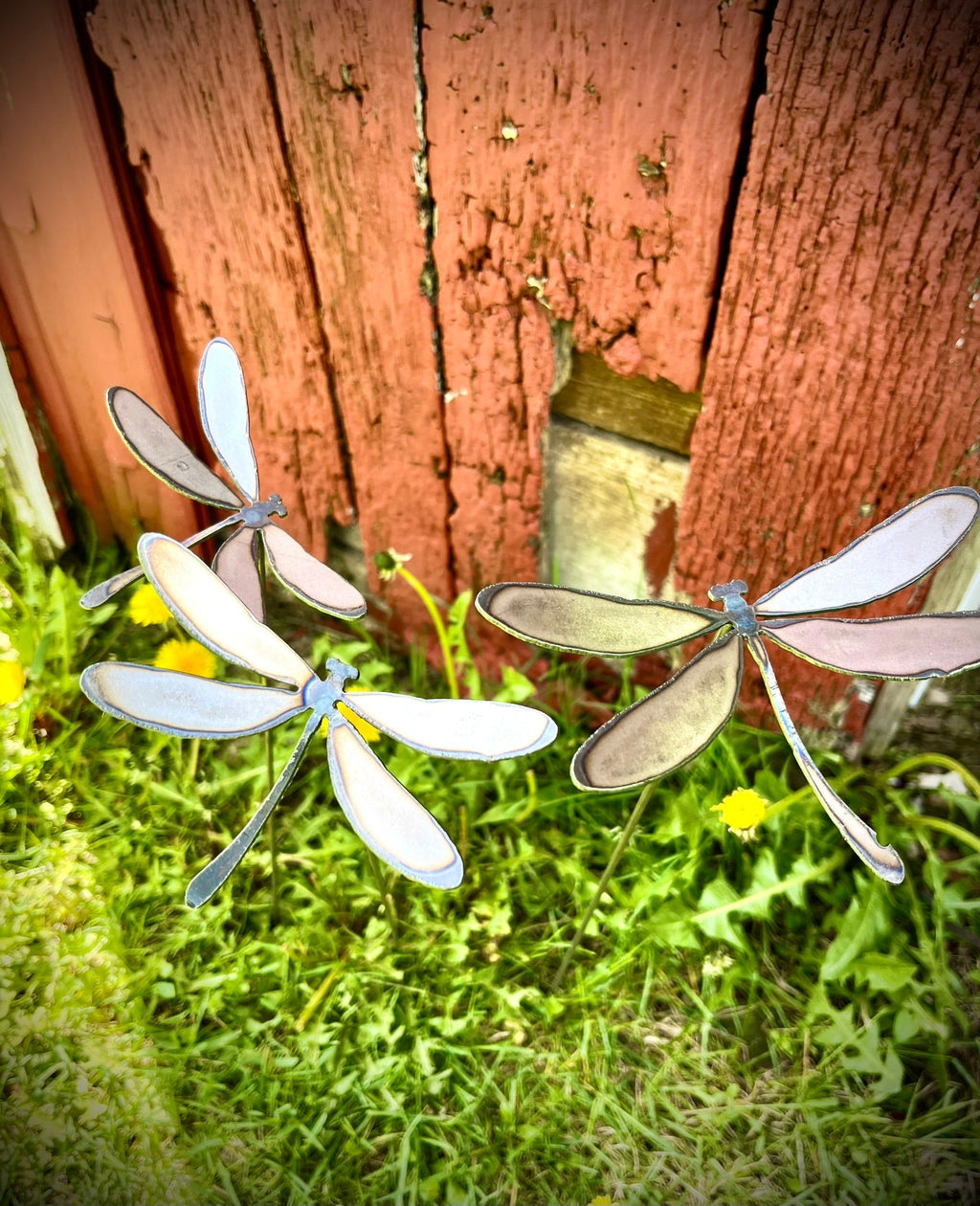 3-Pack Metal Dragonfly Garden Stakes Northern Forge, LLC