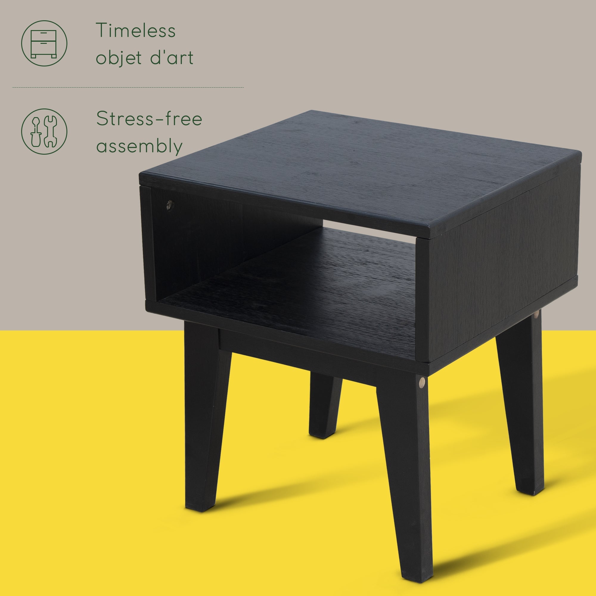 Serena Solid Wood Nightstand Megsu