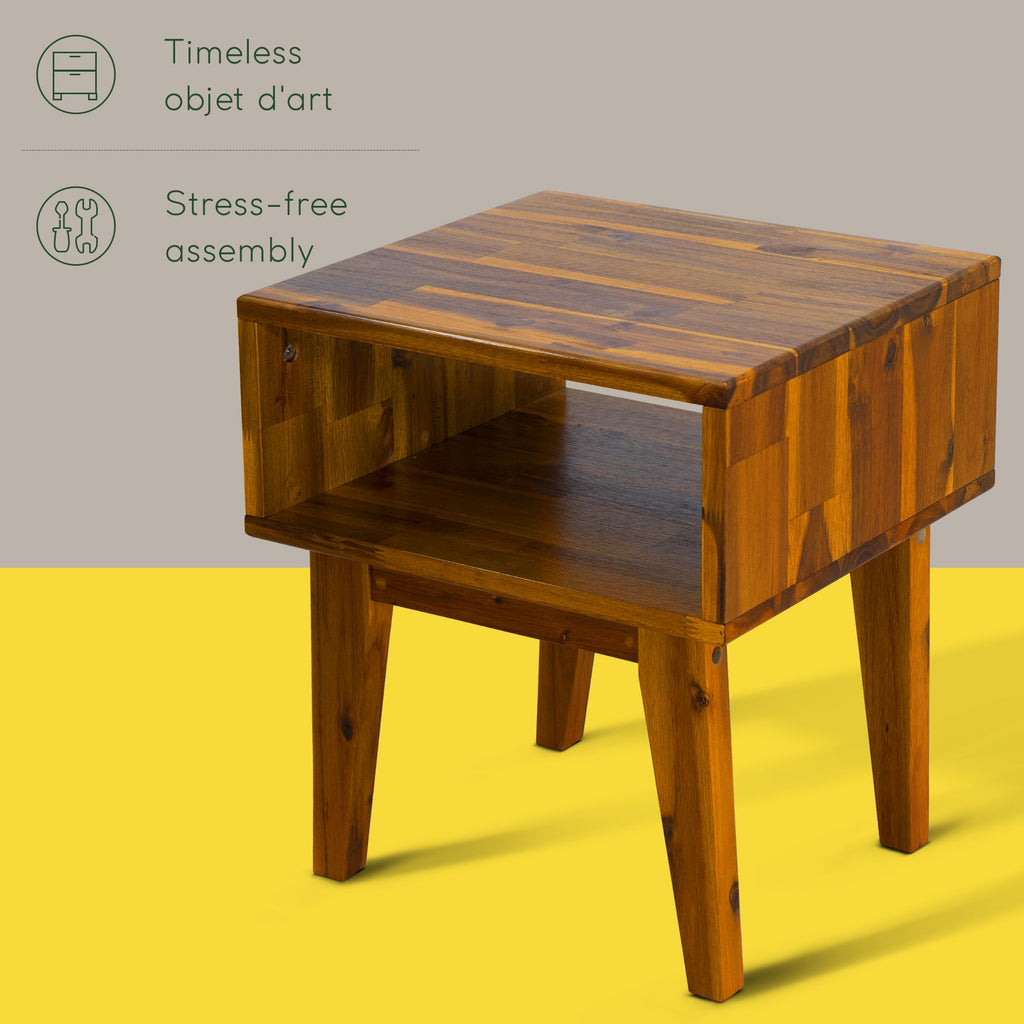 Serena Solid Wood Nightstand Megsu