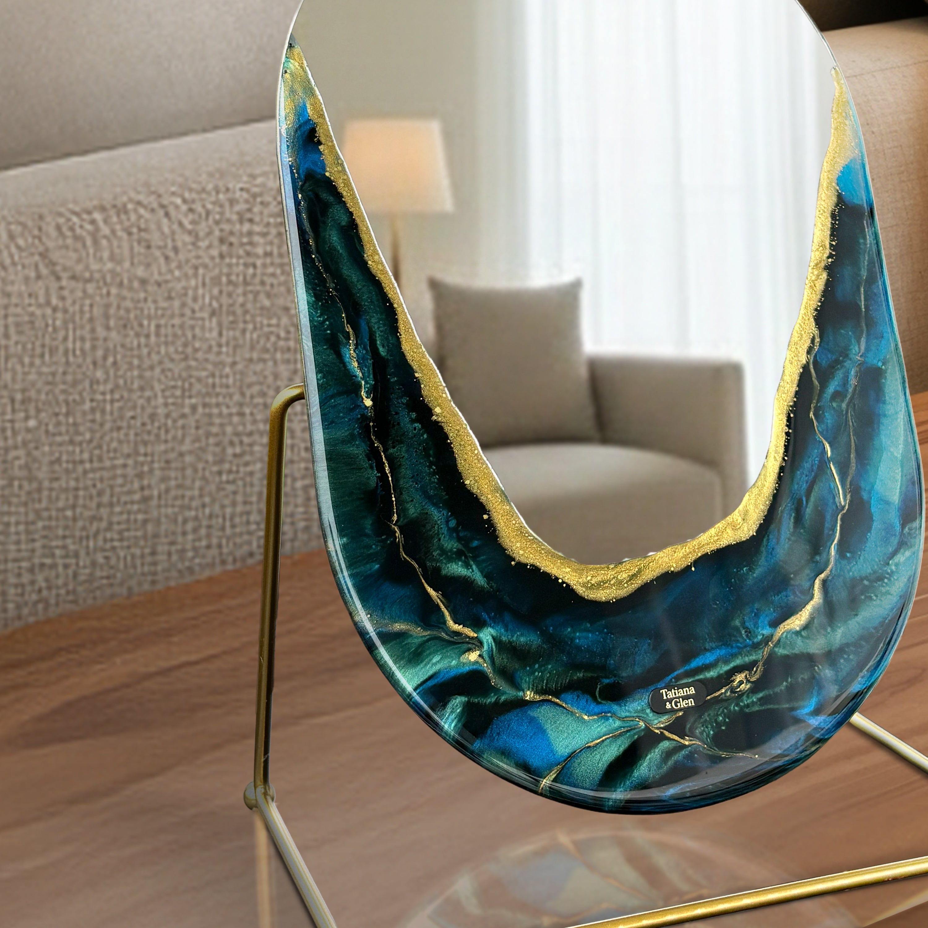 Hand Sculptured Vanity Wall Mirror – Tatiana Glen | Quiet Tide Tatiana & Glen