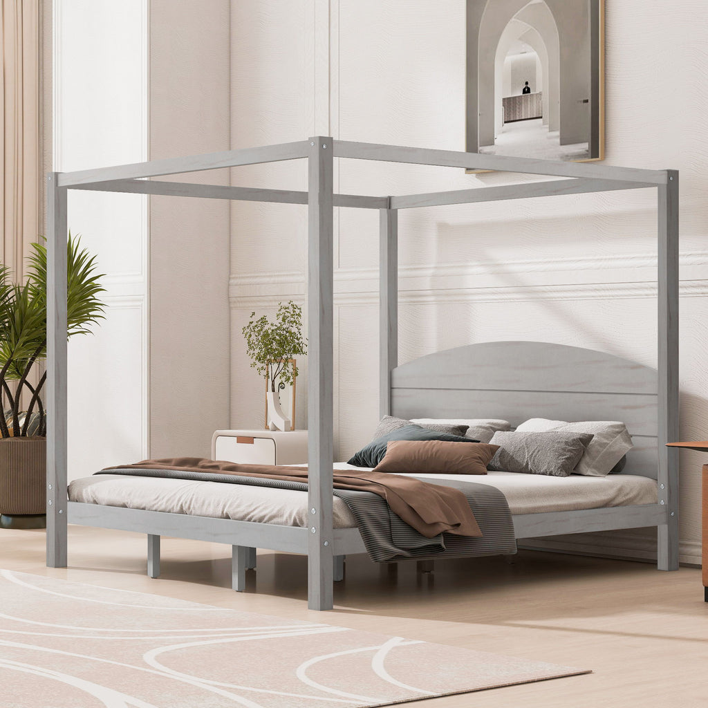 anopy Platform Bed With Headboard And Support Legs Unique Piece Furniture