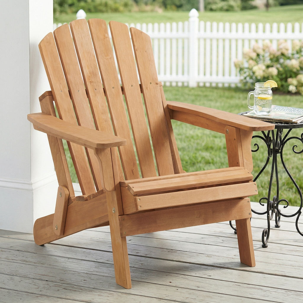 Oversize Outdoor Folding Adirondack Chair, Patio Chair For Garden Unique Piece Furniture