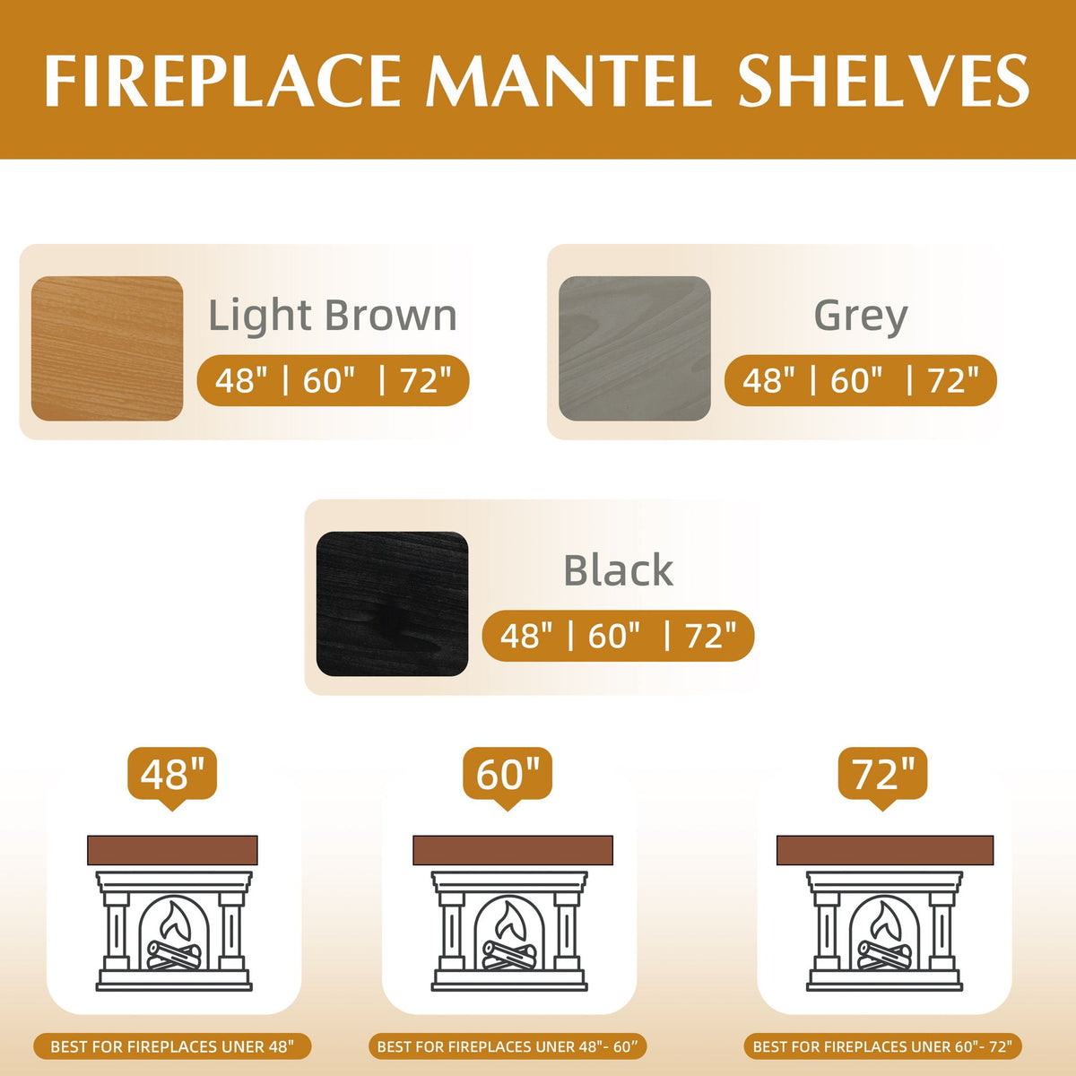 Fireplace Mantel Floating Shelf For Home Decor Unique Piece Furniture