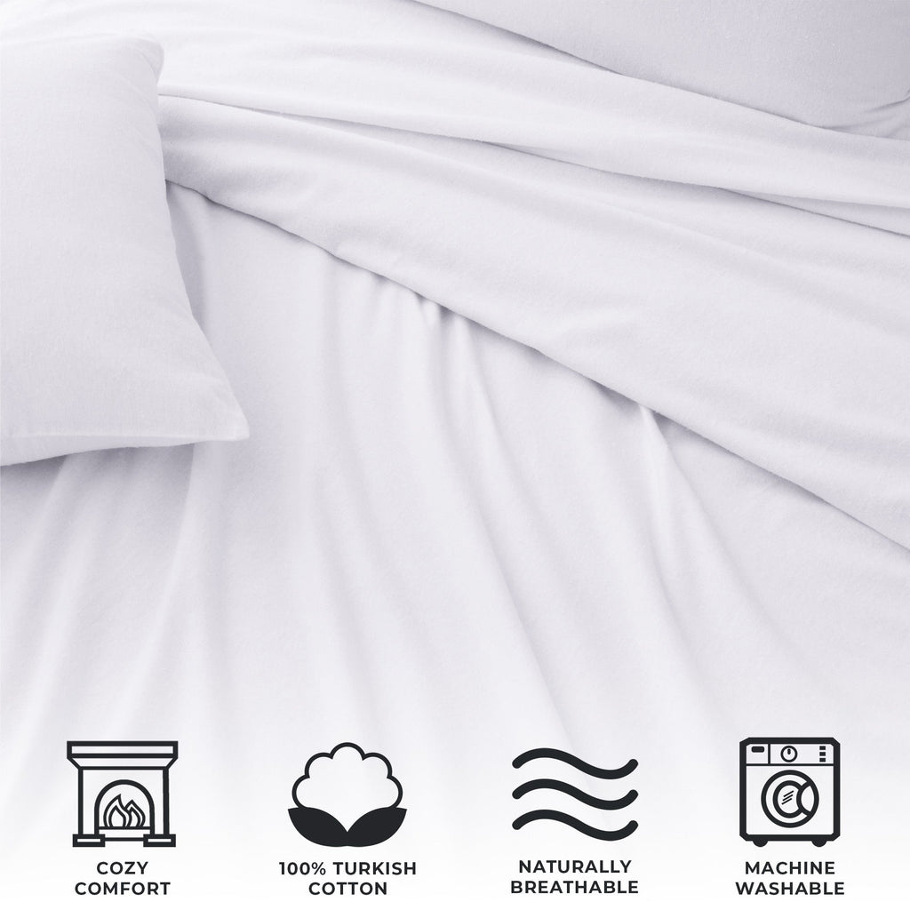 Turkish Cotton Flannel Sheet - Raye Collection Great Bay Home
