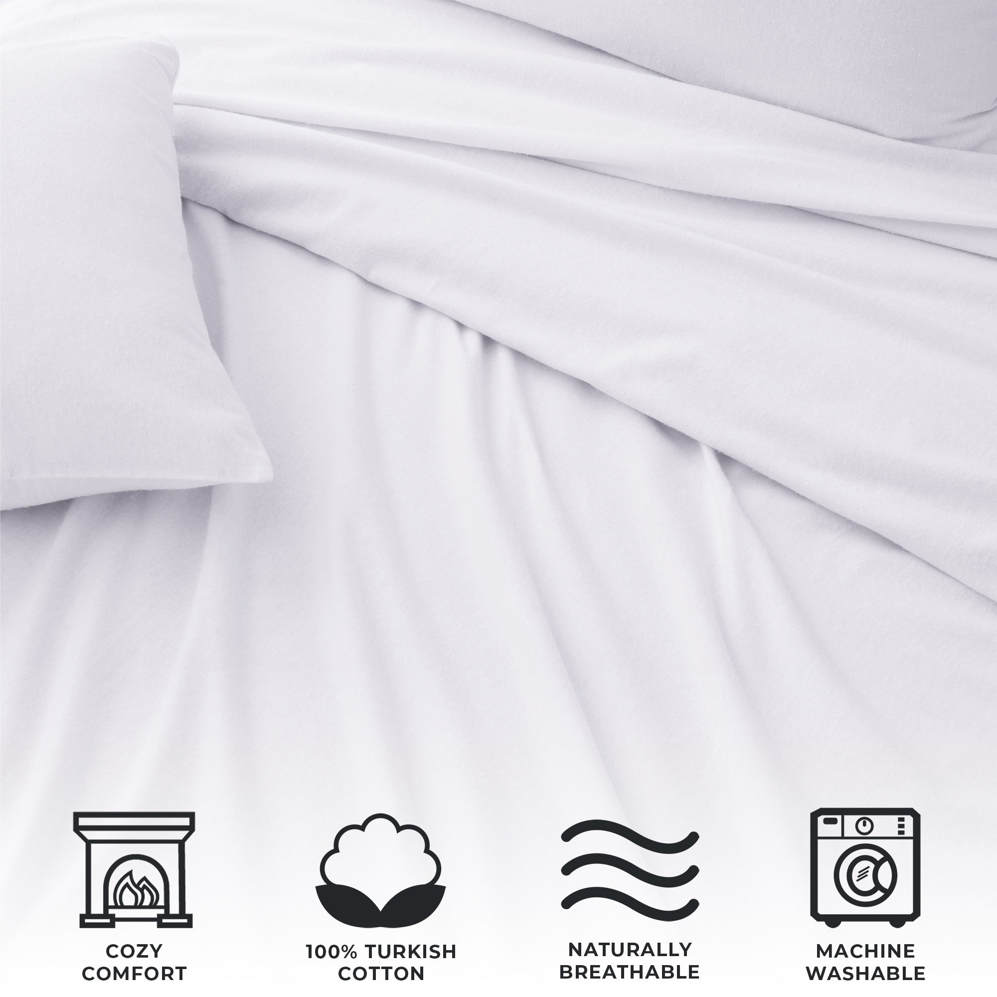 Turkish Cotton Flannel Sheet - Raye Collection Great Bay Home