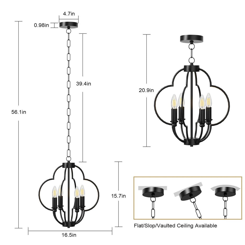 Farmhouse Candle Chandelier Light Fixture Farmhouse Decor