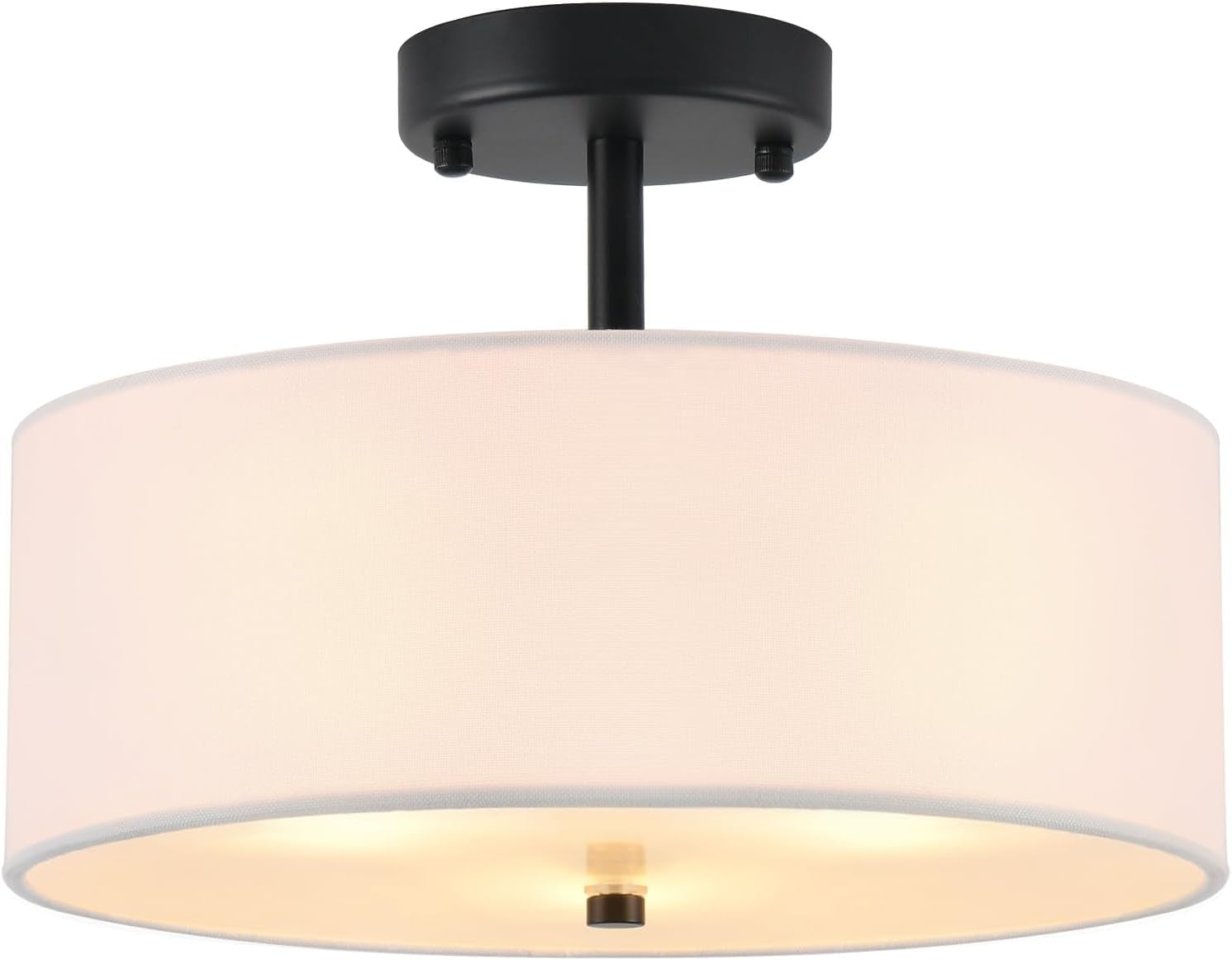 Semi Flush Mount Drum Ceiling Light Farmhouse Decor