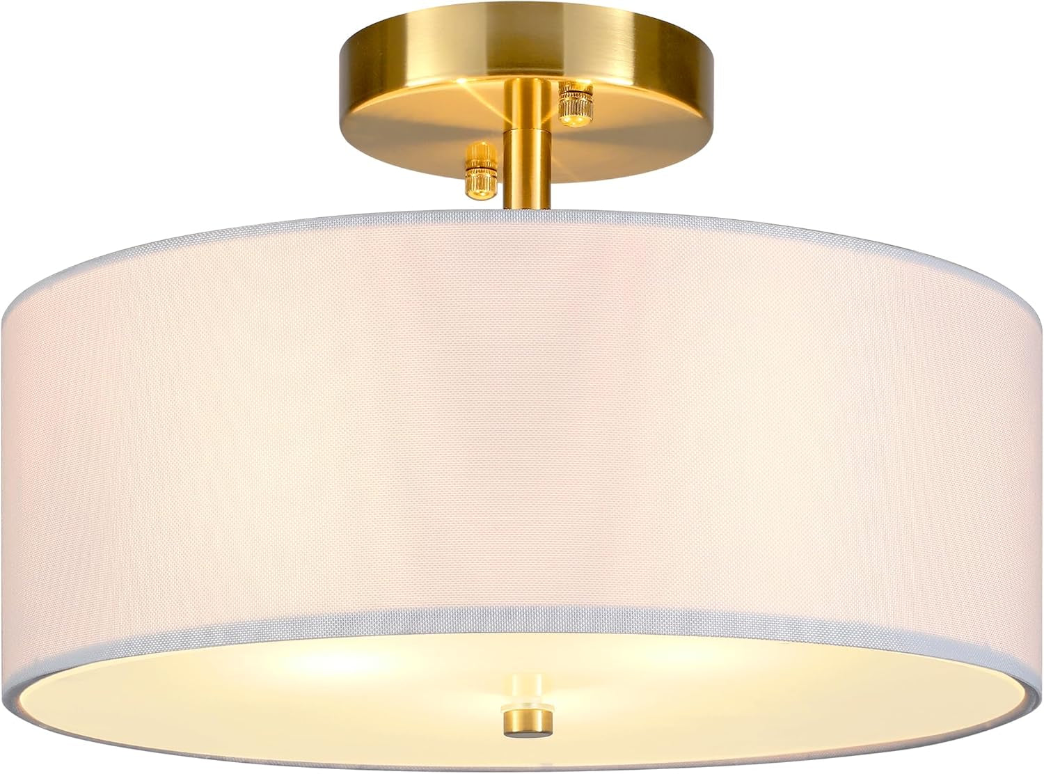 Semi Flush Mount Drum Ceiling Light Farmhouse Decor