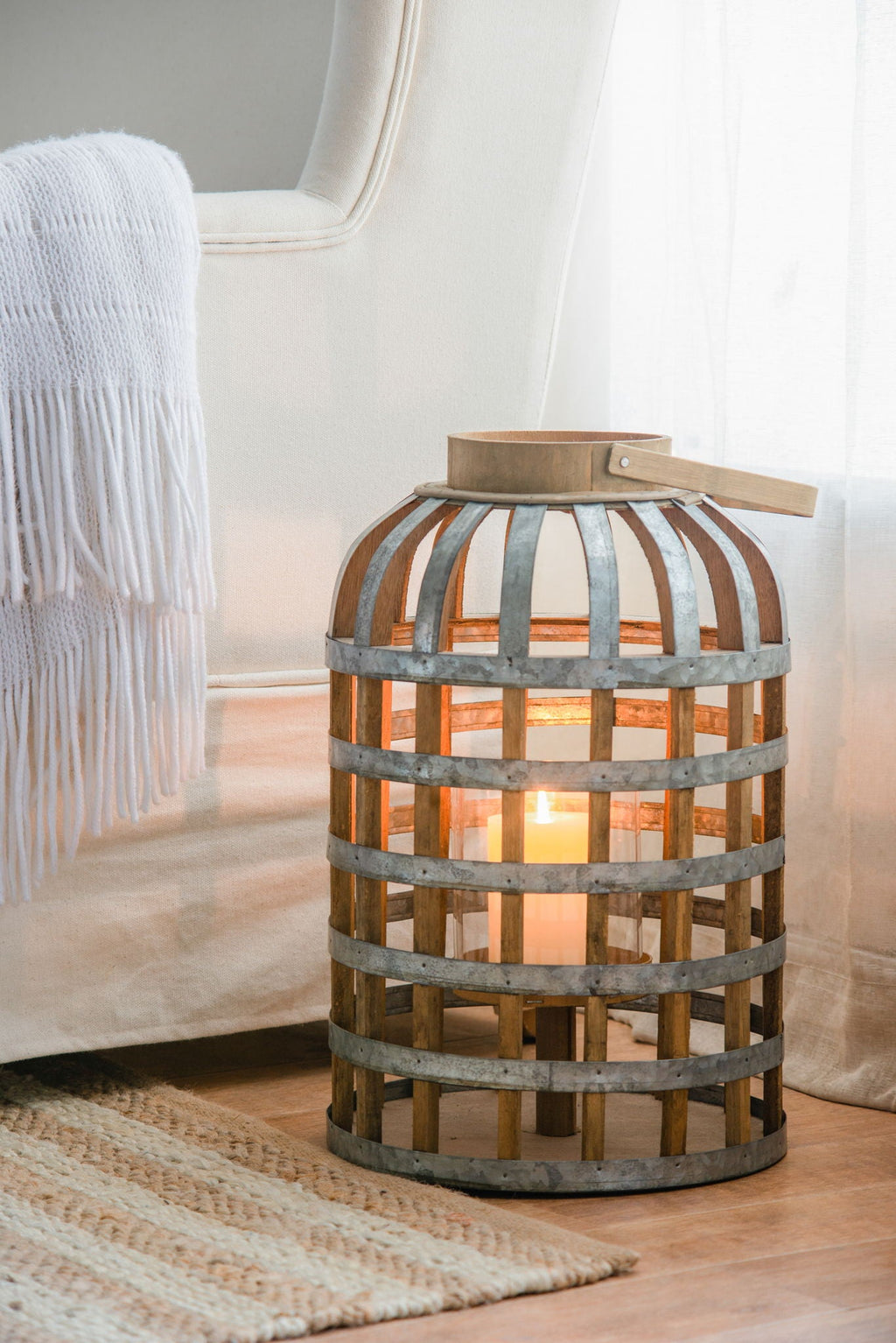 Decorative Lantern With Handle, Wooden Lantern For Indoor Outdoor, Home Garden Wedding Unique Piece Furniture