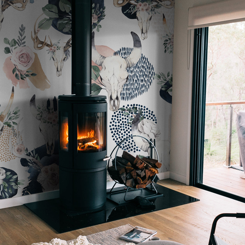 Lawless Rose Wallpaper - 10 FT H X 15.8 FT W LUXE WALL BLUSH