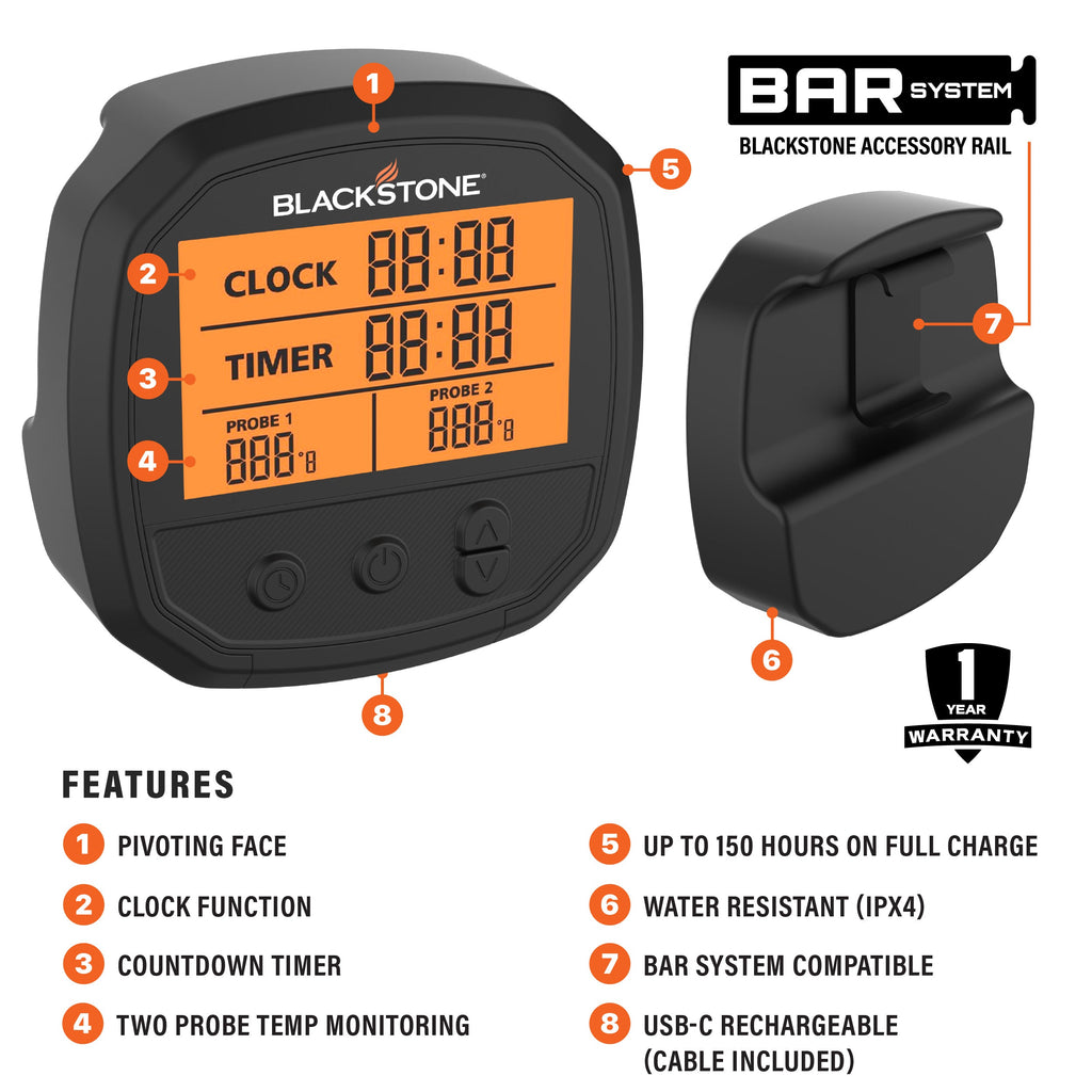 Blackstone BAR System Side Shelf Rail Temperature Probes Blackstone Products (B2B)