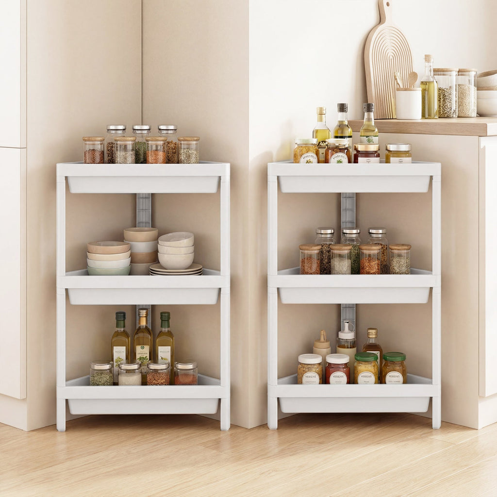 3-Tier Corner Shower Caddy 2-Pack with Detachable Design DirectDeals