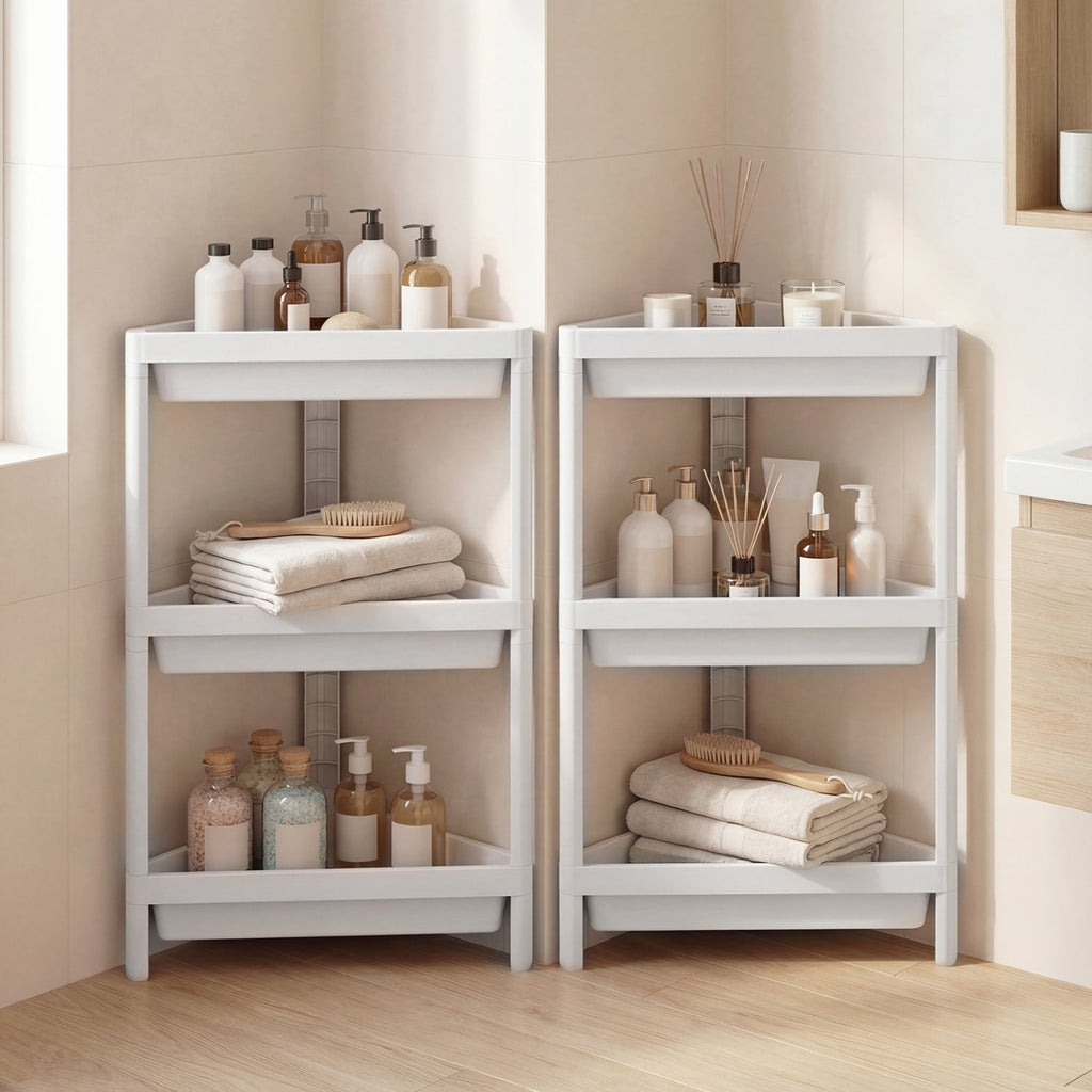 3-Tier Corner Shower Caddy 2-Pack with Detachable Design DirectDeals