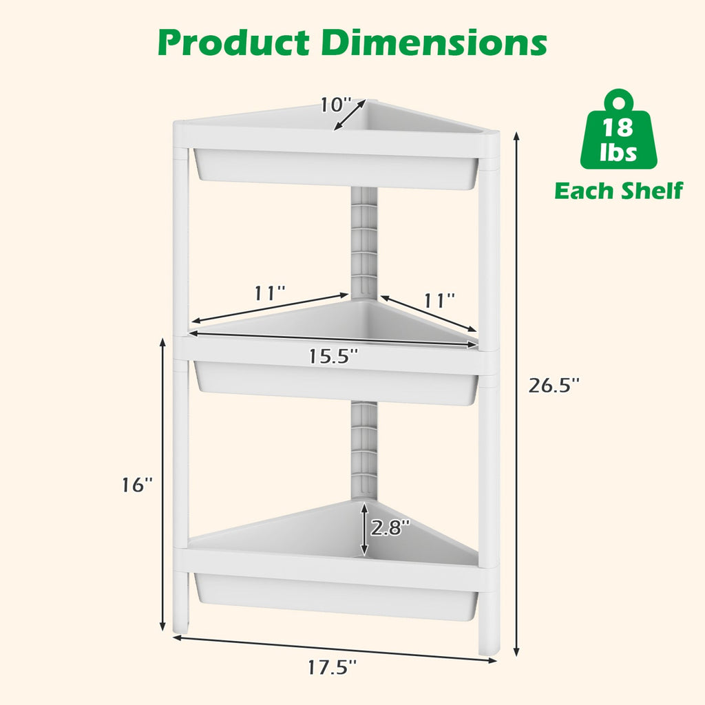 3-Tier Corner Shower Caddy 2-Pack with Detachable Design DirectDeals