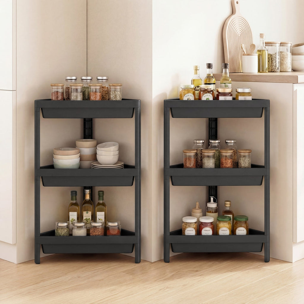 3-Tier Corner Shower Caddy 2-Pack with Detachable Design DirectDeals