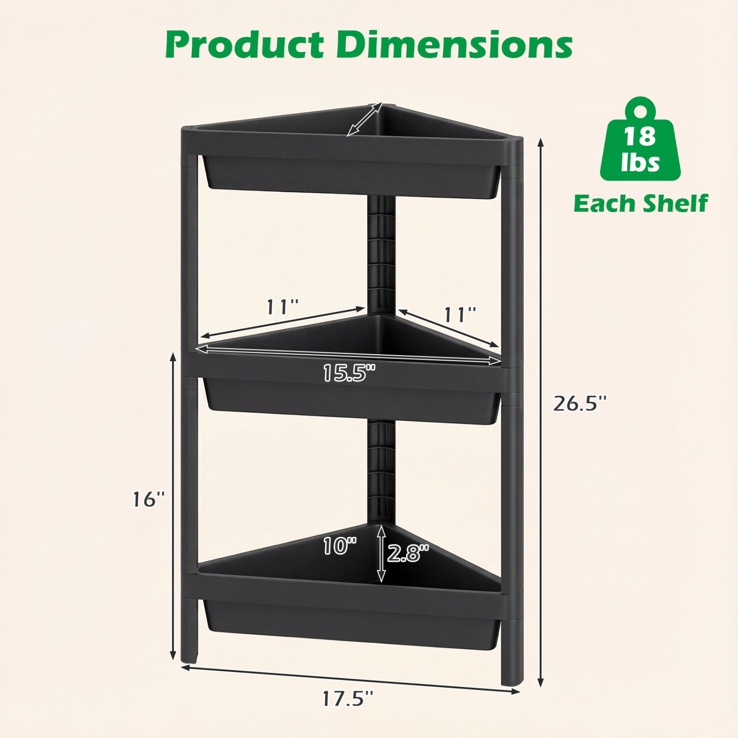 3-Tier Corner Shower Caddy 2-Pack with Detachable Design DirectDeals