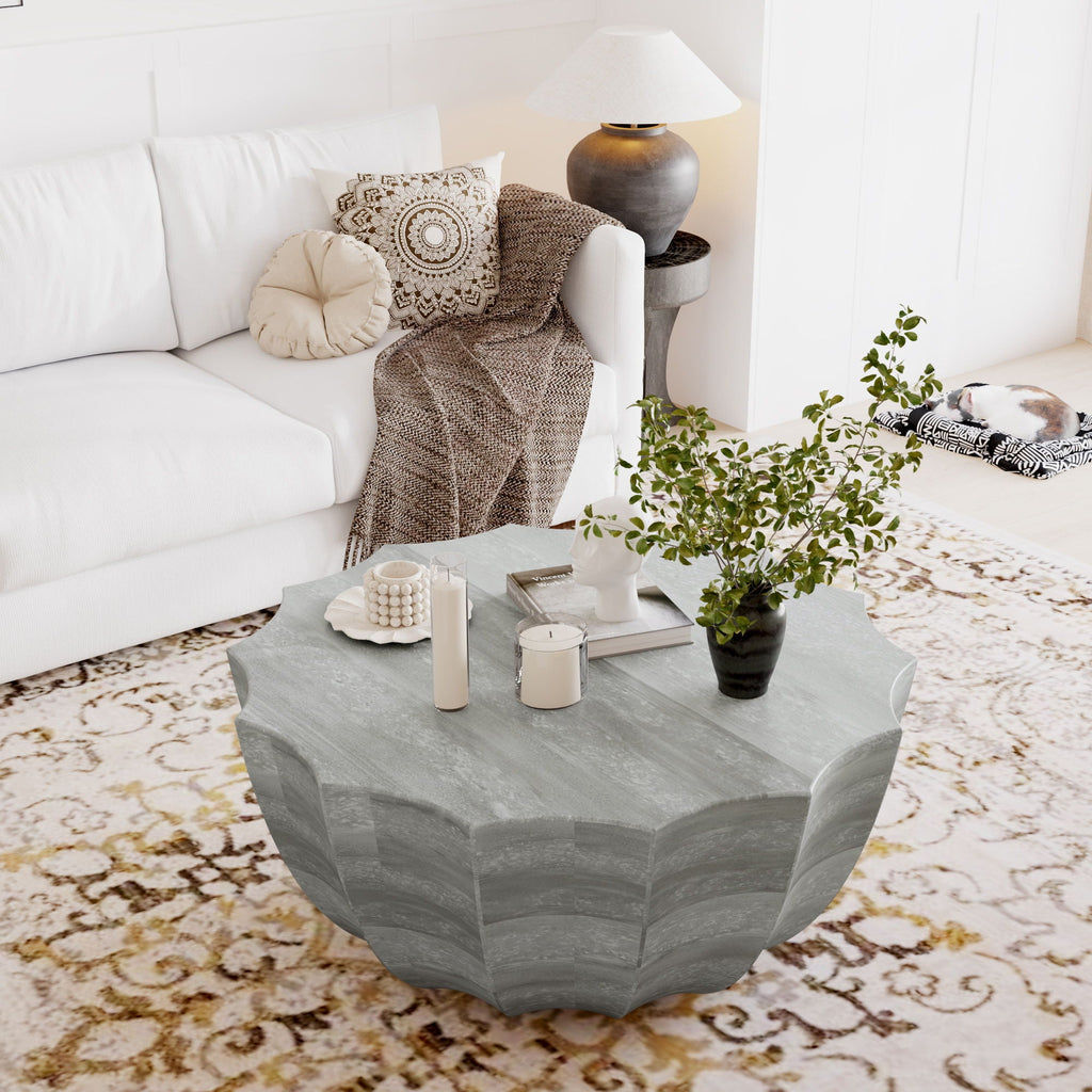Modern Round Coffee Table For Indoor / Outdoor Unique Piece Furniture