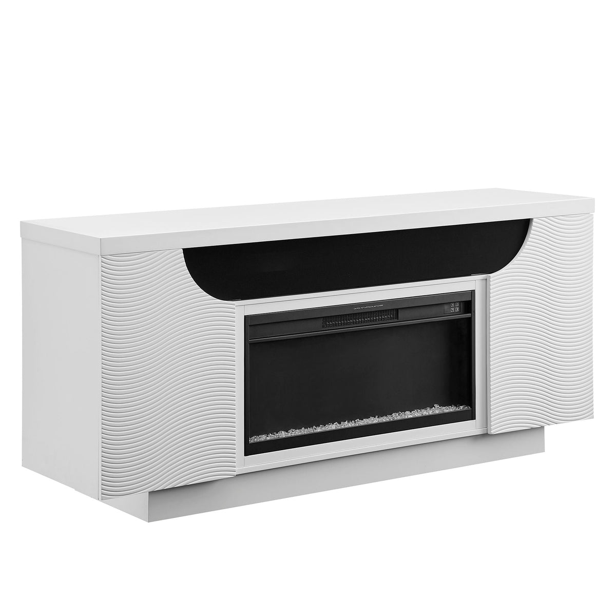 Alessia - Electric Fireplace With Multi Color LED And Flame Settings Unique Piece Furniture
