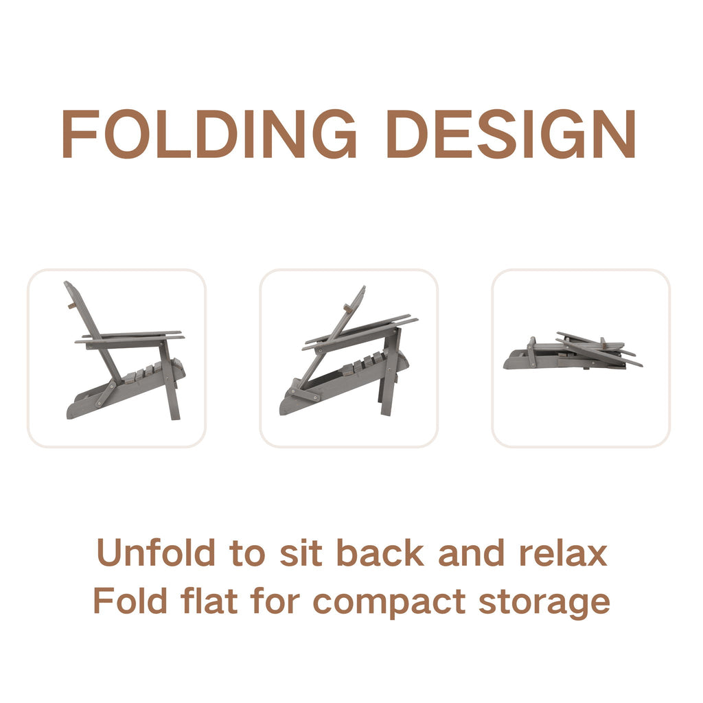 Oversize Outdoor Folding Adirondack Chair, Patio Chair For Garden Unique Piece Furniture