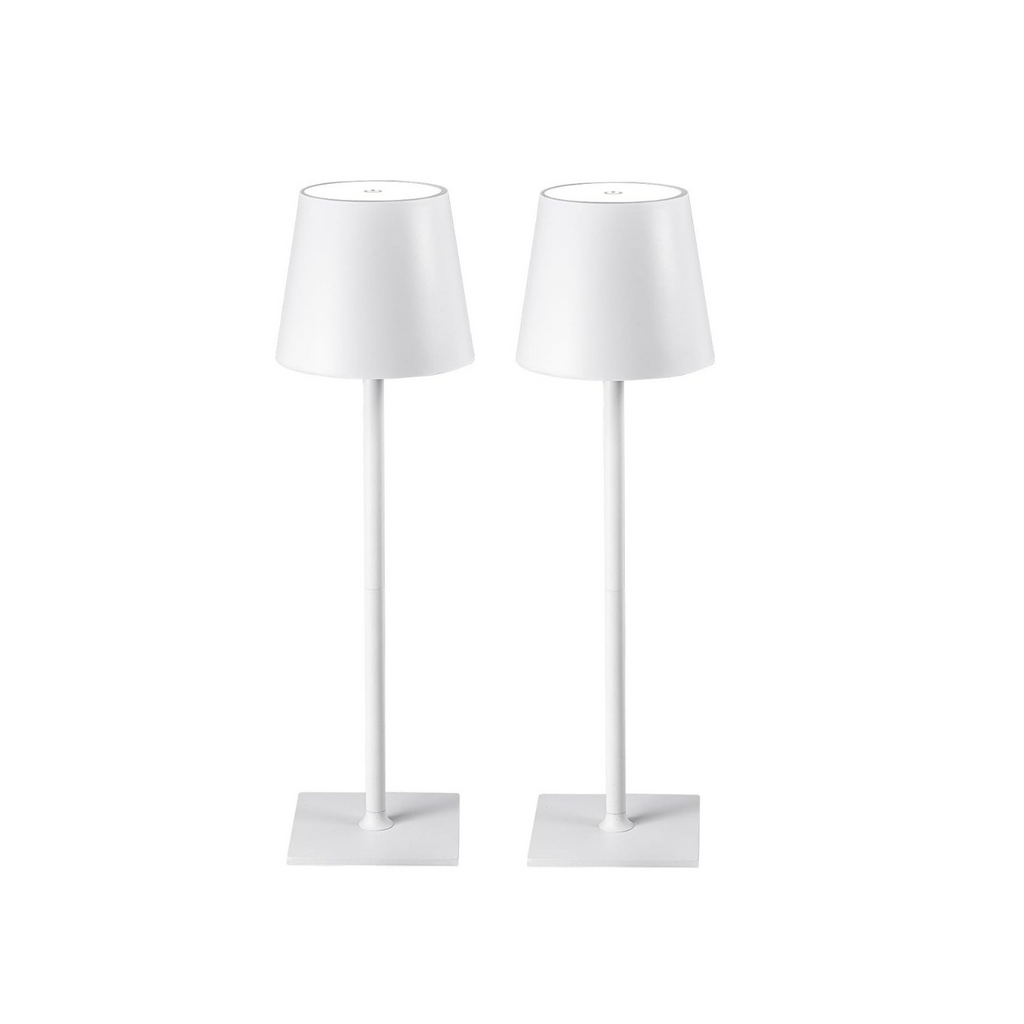 Rechargeable Touch Lamps in White (set of 2) Shop Fête