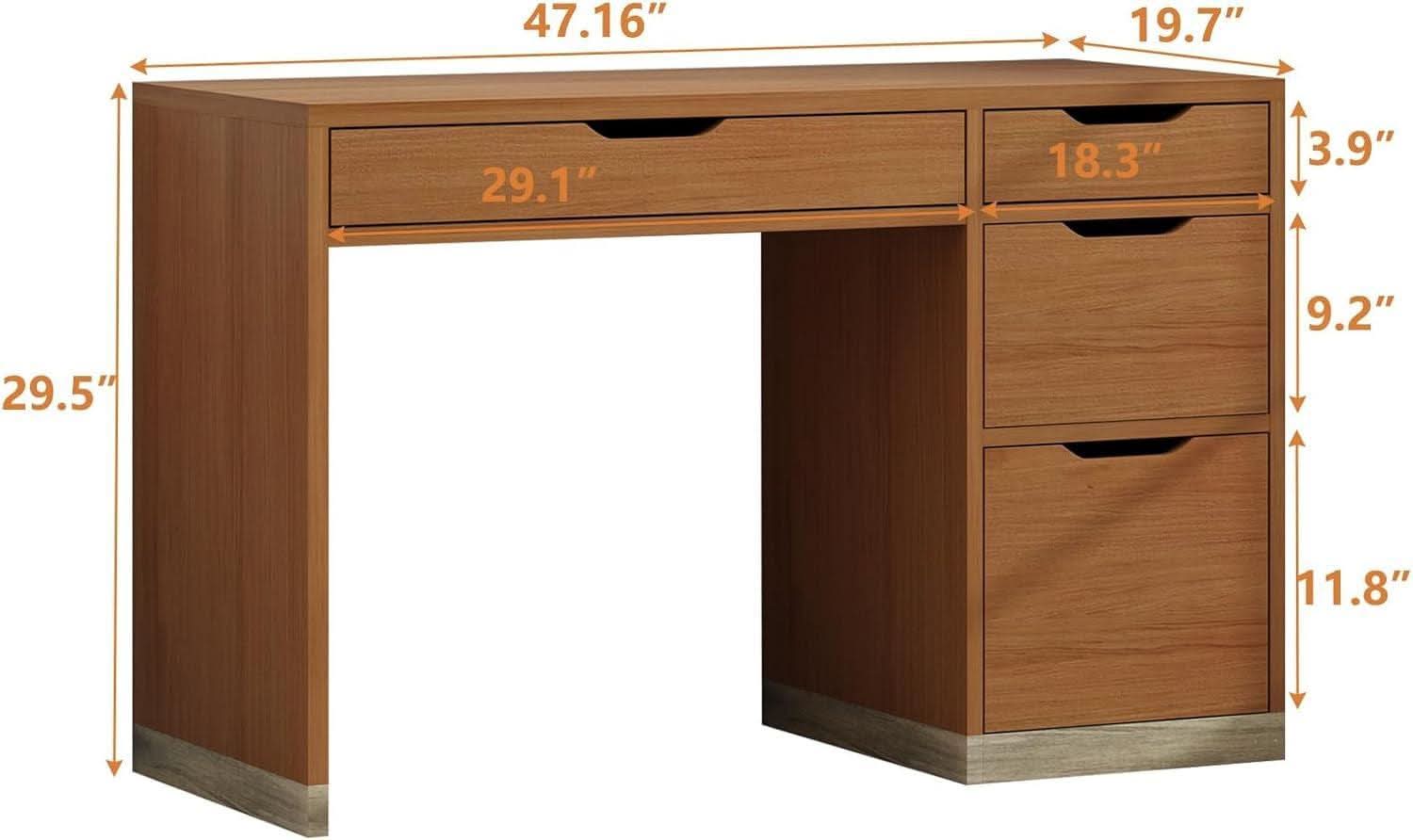 Espresso Forty Eight Inch Desk For Small Home Office ShipItFurniture