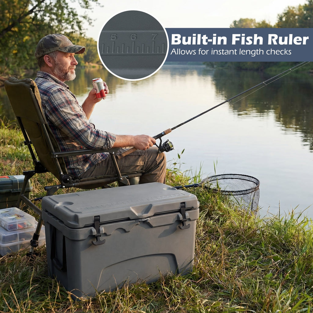 45 Quart Portable Hard Cooler Insulated Ice Chest Keeps Cool for up to 6 Days DirectDeals