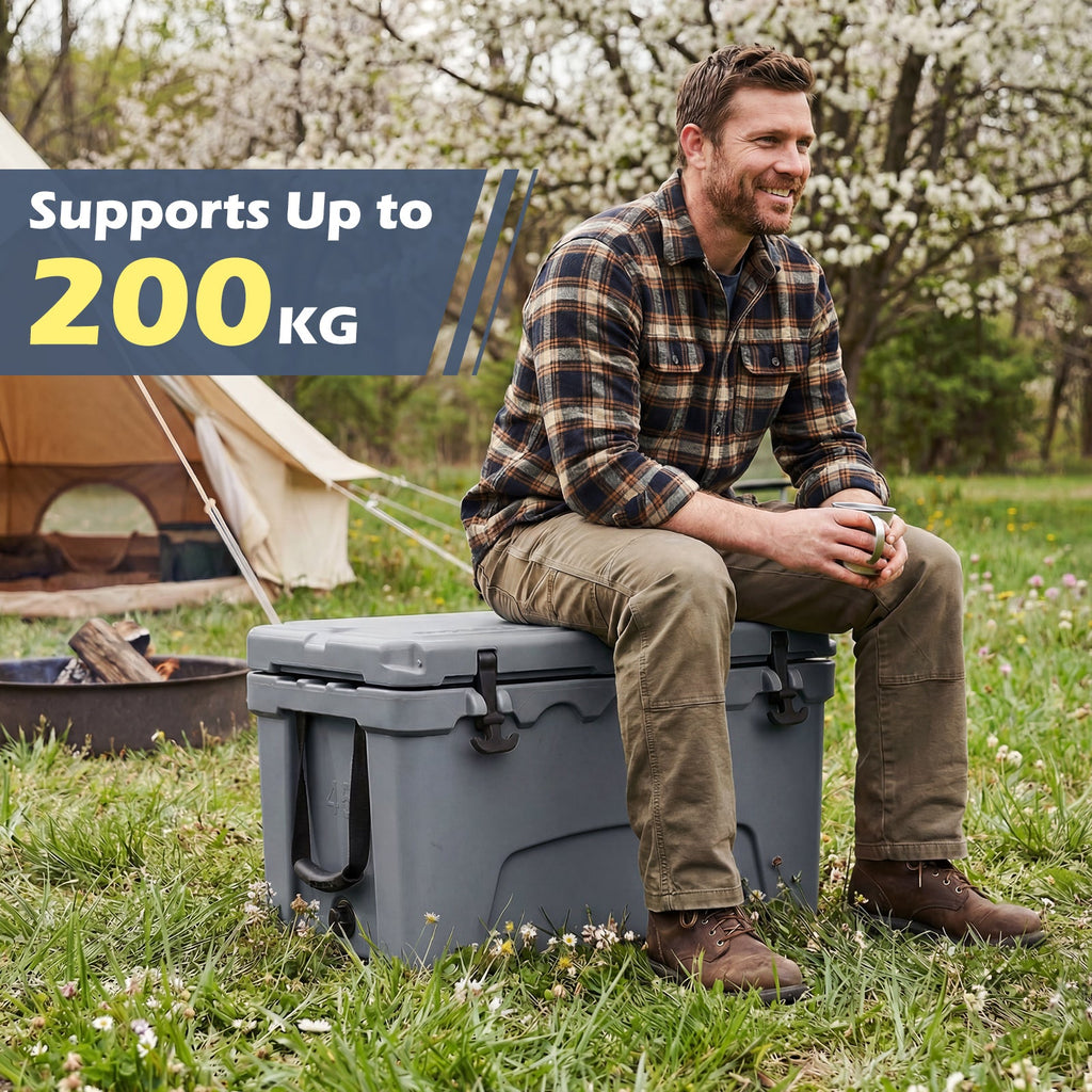 45 Quart Portable Hard Cooler Insulated Ice Chest Keeps Cool for up to 6 Days DirectDeals