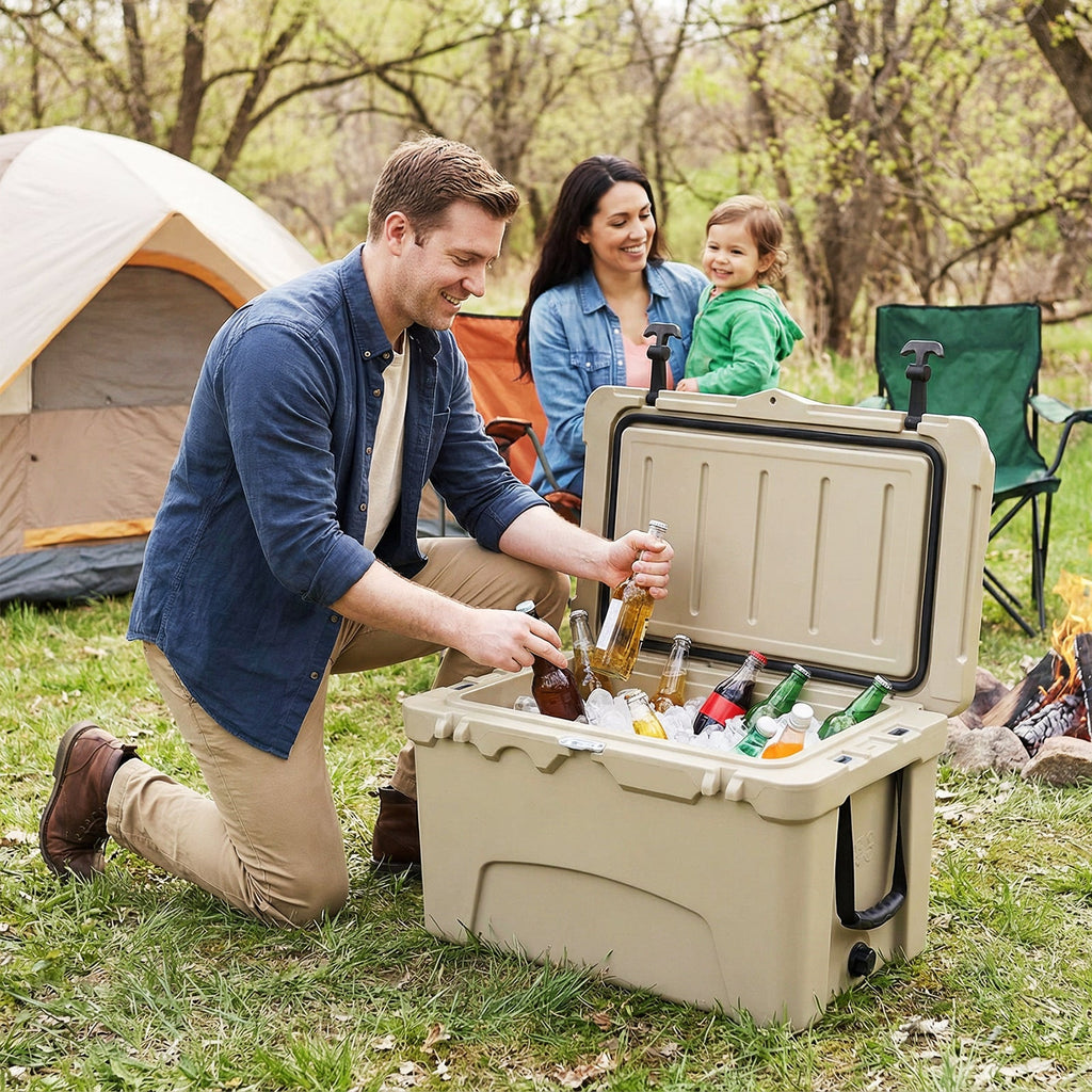 45 Quart Portable Hard Cooler Insulated Ice Chest Keeps Cool for up to 6 Days DirectDeals