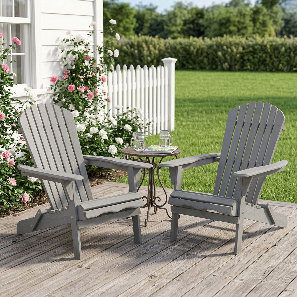 Oversize Outdoor Folding Adirondack Chair, Patio Chair For Garden Unique Piece Furniture