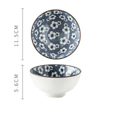 Navy Printed Porcelain Bowl : MODISH HOME LAB :