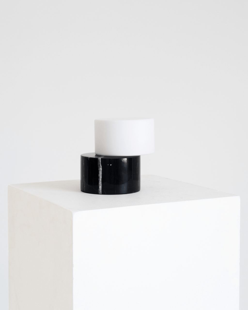 ZigZag Opal Glass Table Lamp with Marble Base