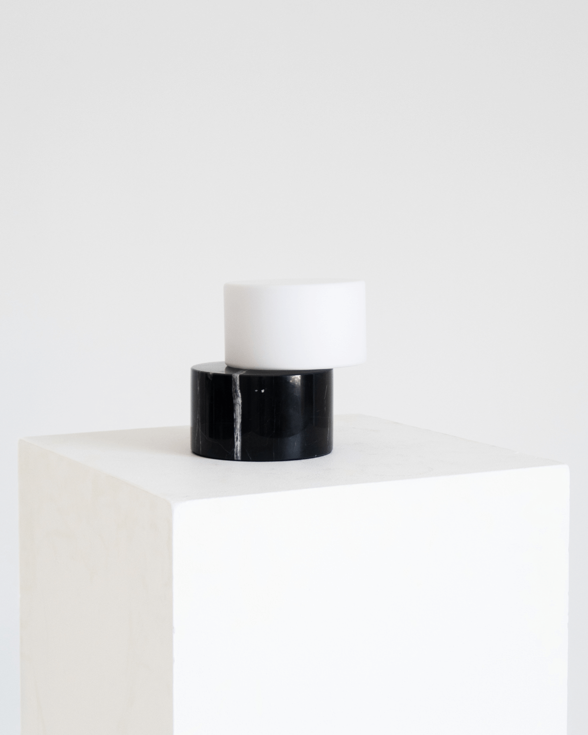 ZigZag Opal Glass Table Lamp with Marble Base