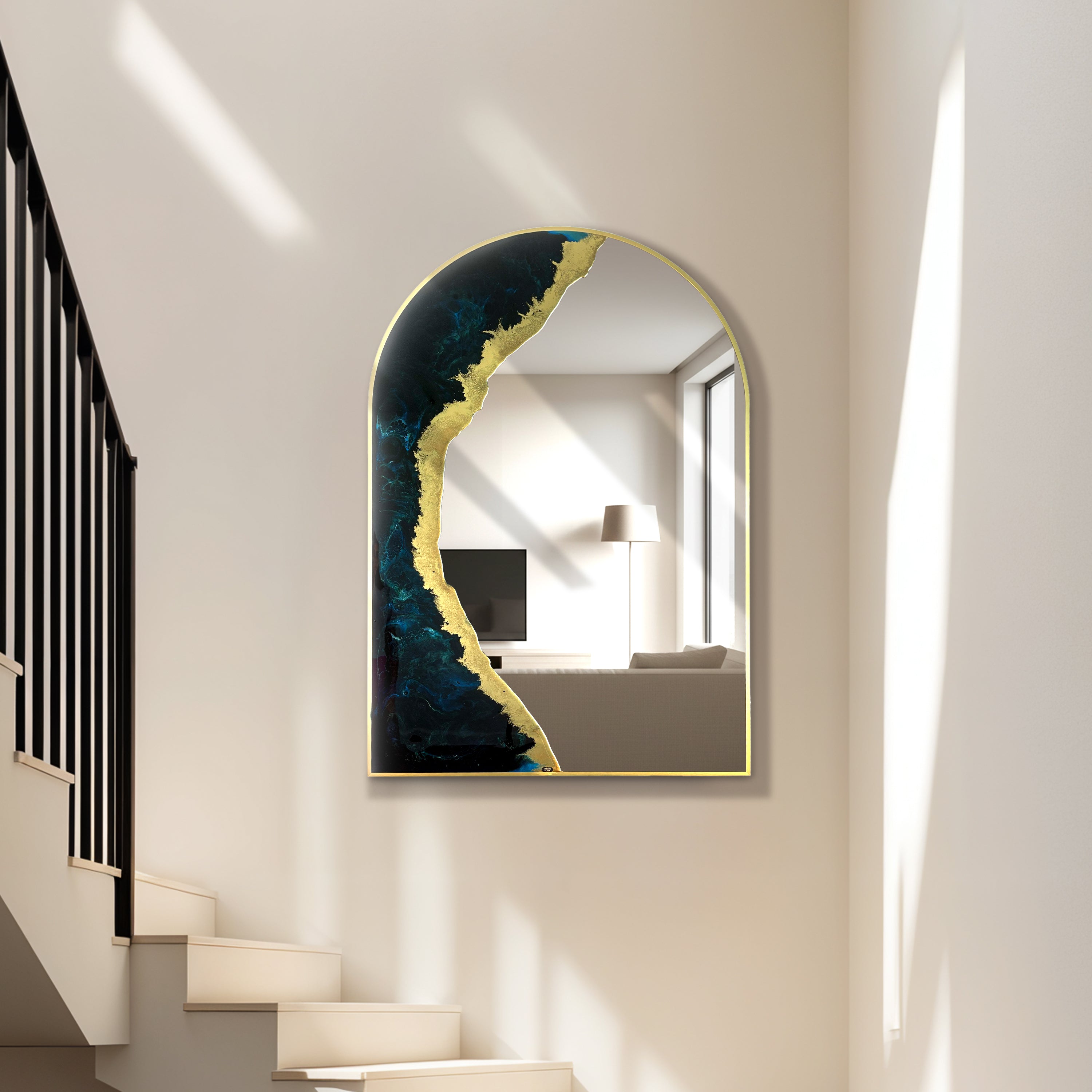 Hand Sculptured Arch Wall Mirror – Tatiana Glen | Crescent Tide Tatiana & Glen